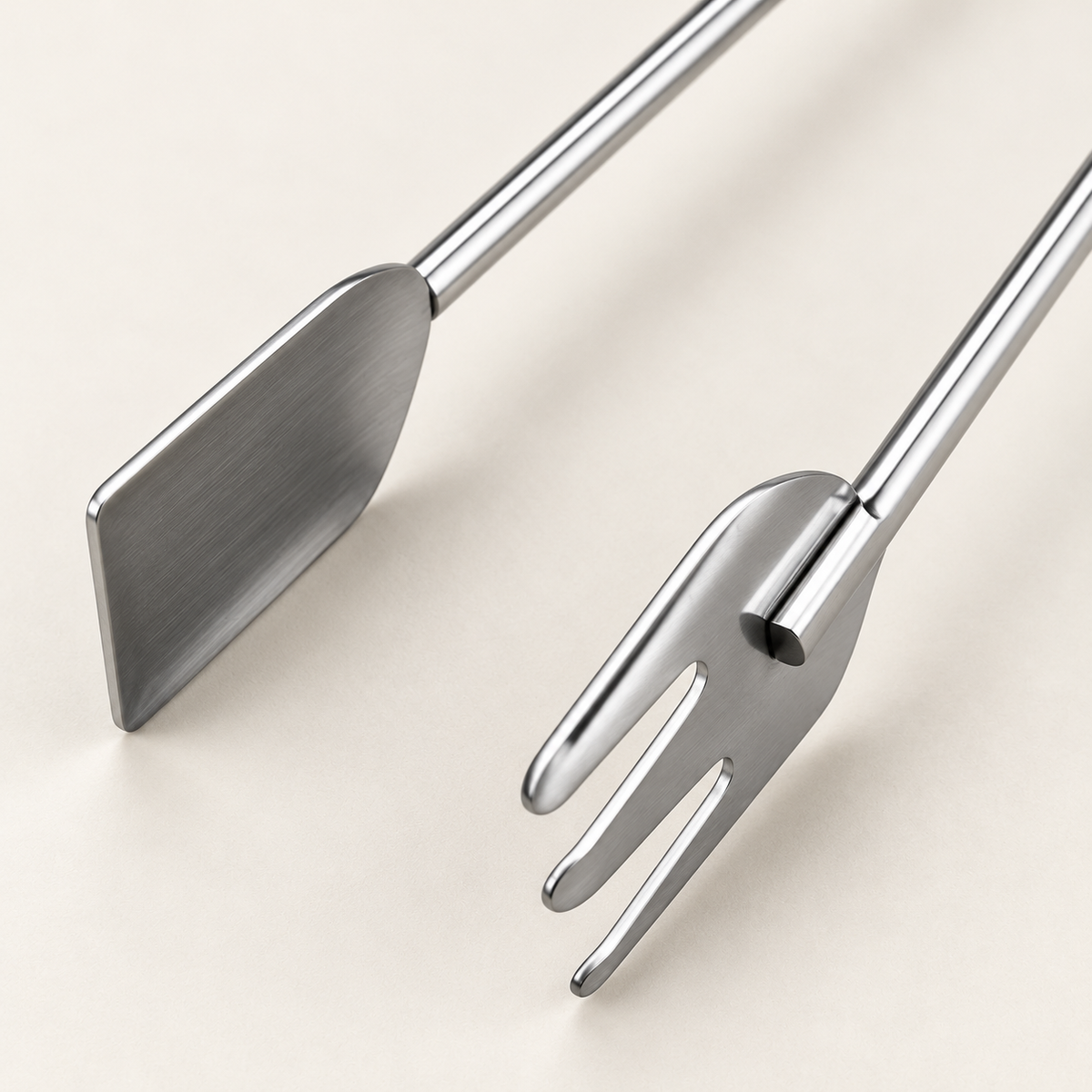 Long Scissor Style Charcoal Tongs — detail — product illustration