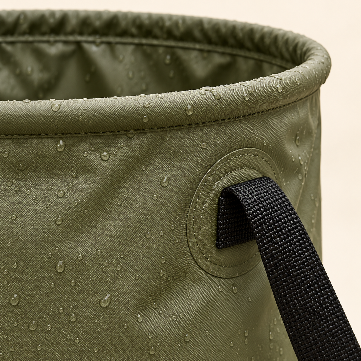 Collapsible Outdoor Bucket — Olive — product detail — product illustration